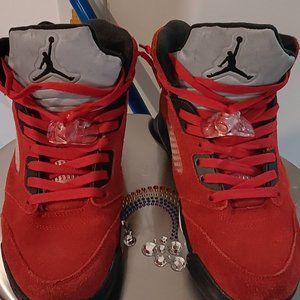 Air Jordan 5 retro red sneakers
